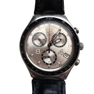 Vintage Men's Swatch Irony Chronograph Watch 4 Jewels V8 Swiss Made Patented WR
